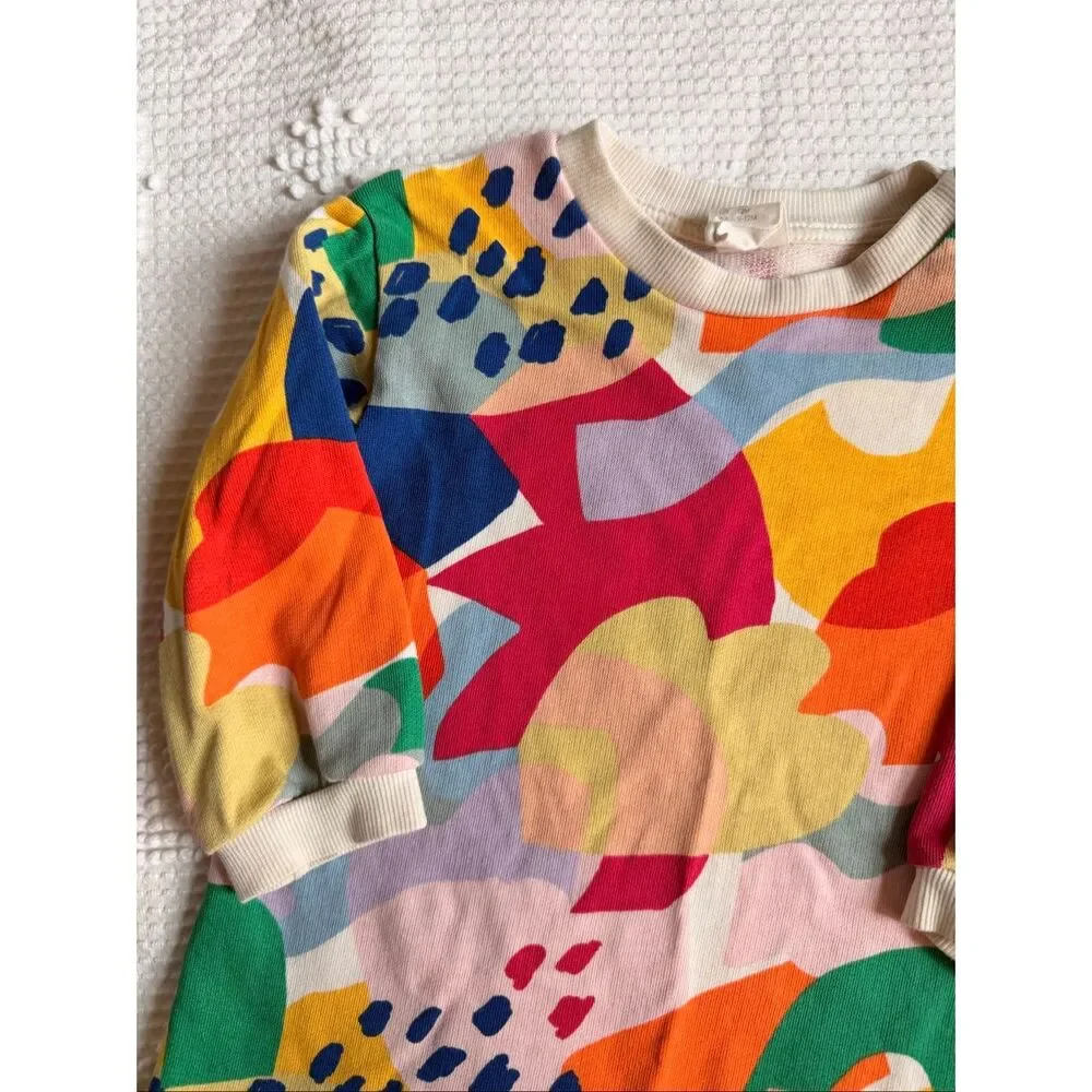 H&M Baby Abstract Print Sweatshirt Dress 12M